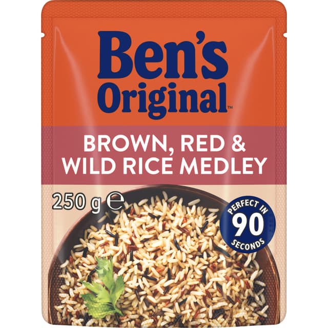 BEN'S ORIGINAL Brown, Red & Wild Rice Medley Microwave Rice Pouch 250g