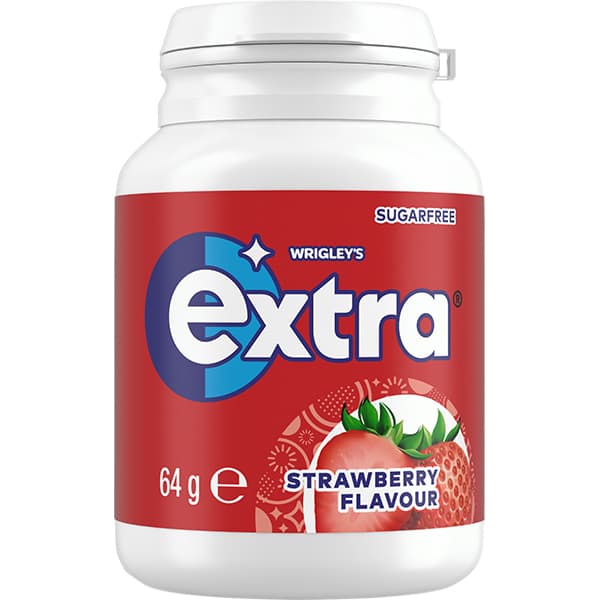 EXTRA Strawberry Sugar Free Chewing Gum Bottle 64g