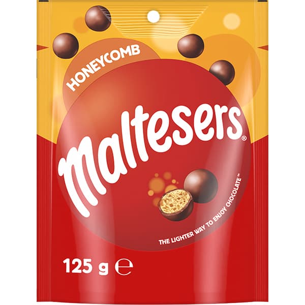Maltesers Honeycomb Flavoured Milk Chocolate Medium Share Bag 125g