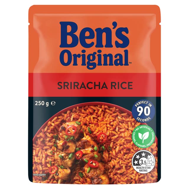 BEN'S ORIGINAL Sriracha Microwave Rice Pouch 250g