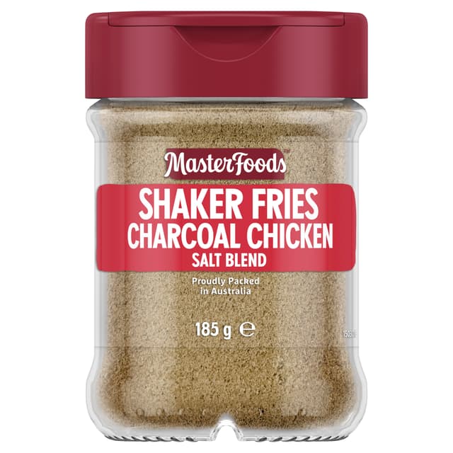 MasterFoods Large Shaker Fries Charcoal Chicken Seasoning 185g