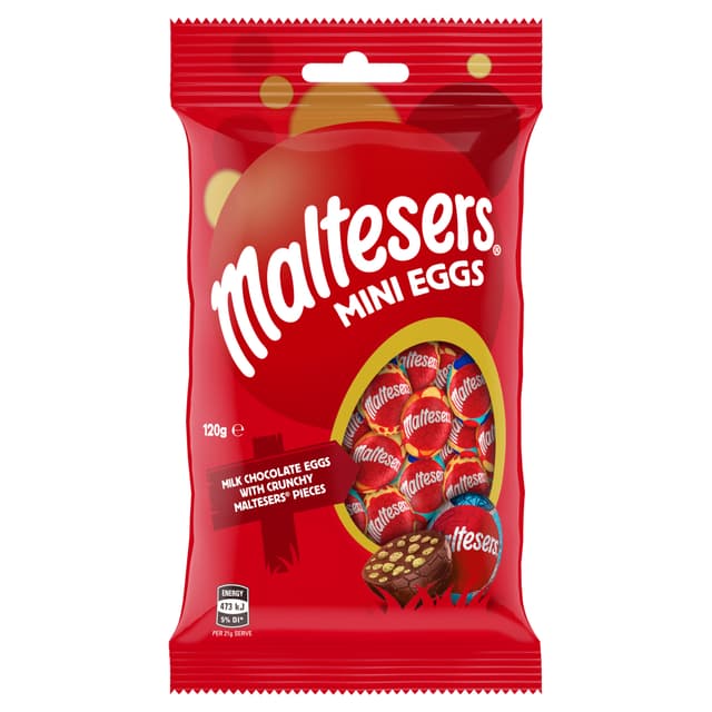 Maltesers Milk Chocolate Mini Easter Eggs Bag 120g