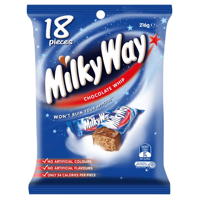 Milky Way Chocolate Medium Party Share Bag 18 piece 216g