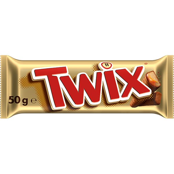 Twix Chocolate Bar With Biscuit & Caramel 50g by Twix