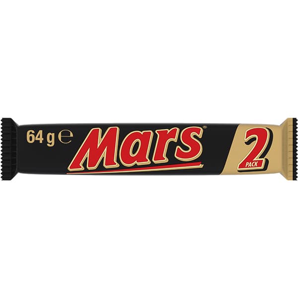 Mars Milk Chocolate Bar Caramel Nougat 2 Pack 64g