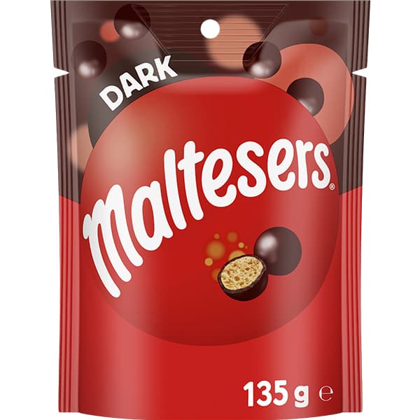 MALTESERS Dark Chocolate Snack & Share Bag 135g