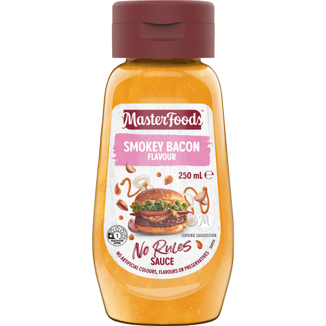 MasterFoods Smokey Bacon No Rules Sauce 250ml