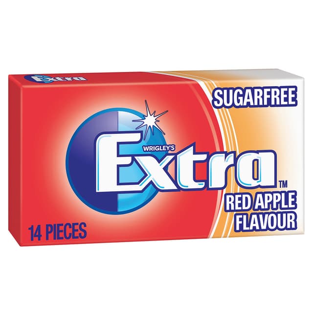 Extra Red Apple Sugar Free Chewing Gum 14 Pieces 27g