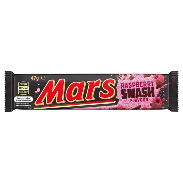 Mars Raspberry Smash Flavour Chocolate Bar 47g