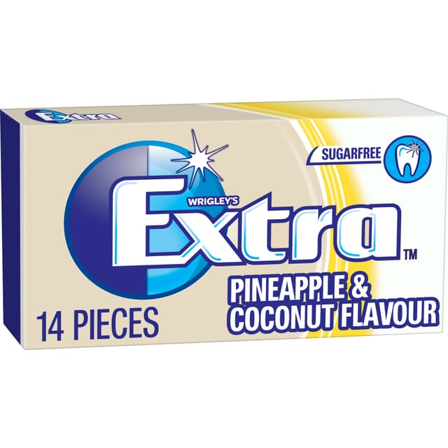 Extra Pineapple & Coconut Sugar Free Chewing Gum 27g