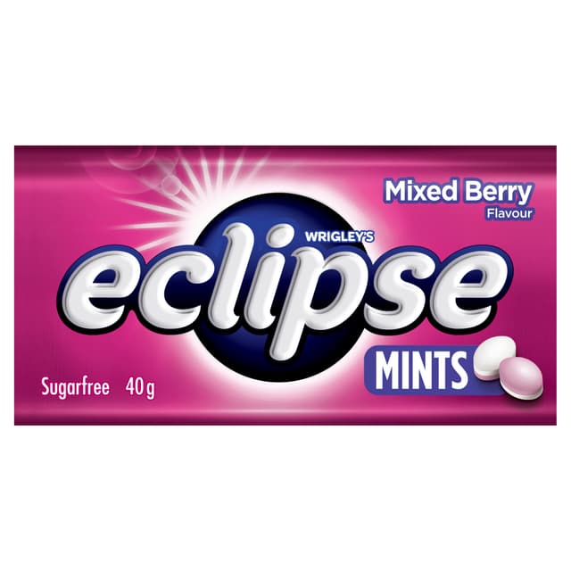 ECLIPSE MIXED BERRY Flavour Sugar Free Mints Tin 40g