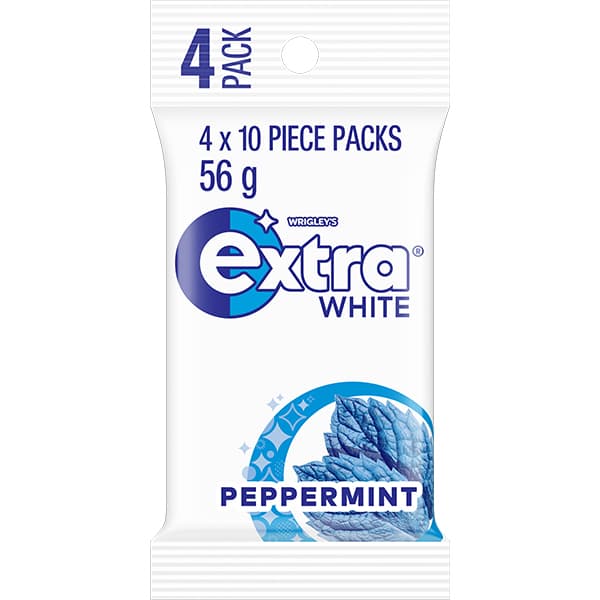 Extra White Peppermint Sugar Free Chewing Gum 56g by Extra White