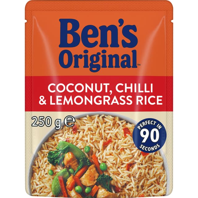 BEN'S ORIGINAL Coconut, Chilli and Lemongrass Microwave Rice Pouch 250g
