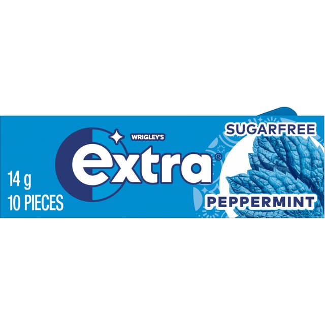 EXTRA Peppermint Sugar Free Chewing Gum 10 Piece 14g