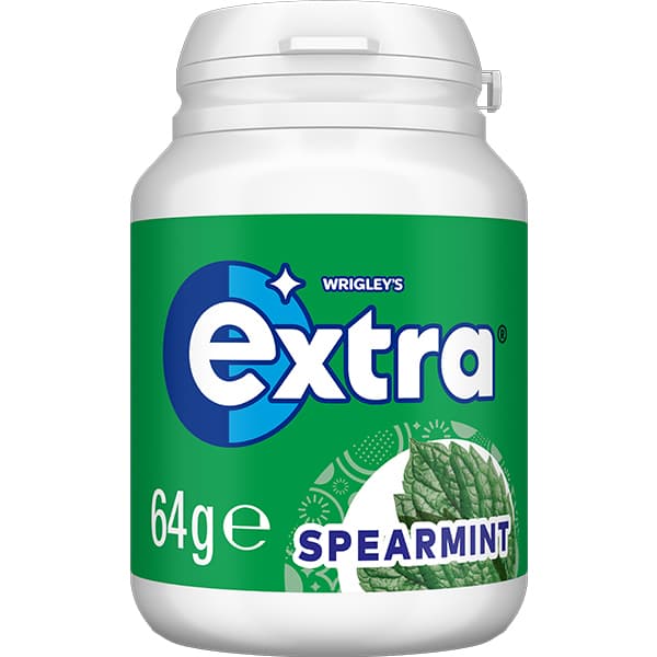 Extra Spearmint Sugar Free Chewing Gum Bottle 64g