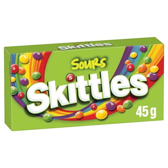 Skittles Sours Chewy Lollies Box 45g