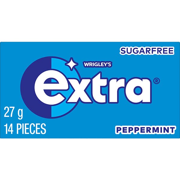 Extra Peppermint Sugar Free Chewing Gum 14 Pieces 27g by Extra White