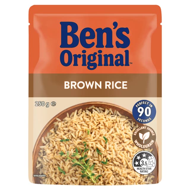 BEN'S ORIGINAL Brown Microwave Rice Pouch 250g