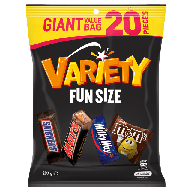 Mars Variety Fun Size Chocolates Mega Bag of 20 297g