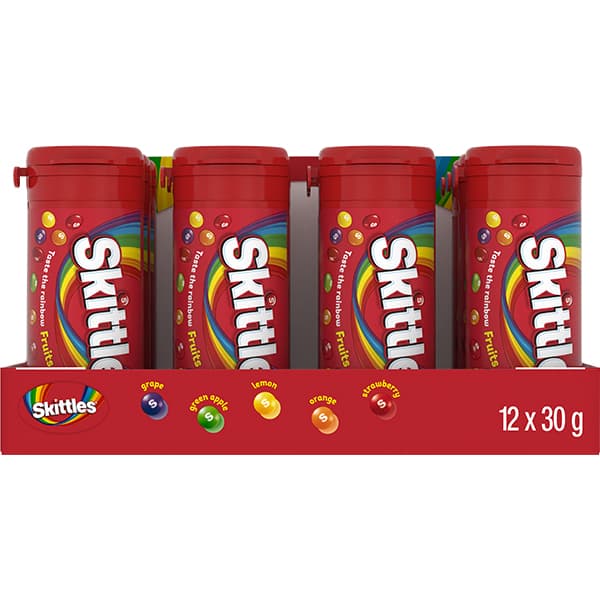 SKITTLES Fruits Chewy Lollies Tube 12x30g