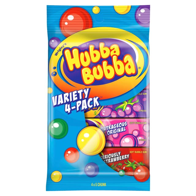 Hubba Bubba Bubble Gum Big Variety 4 Pack