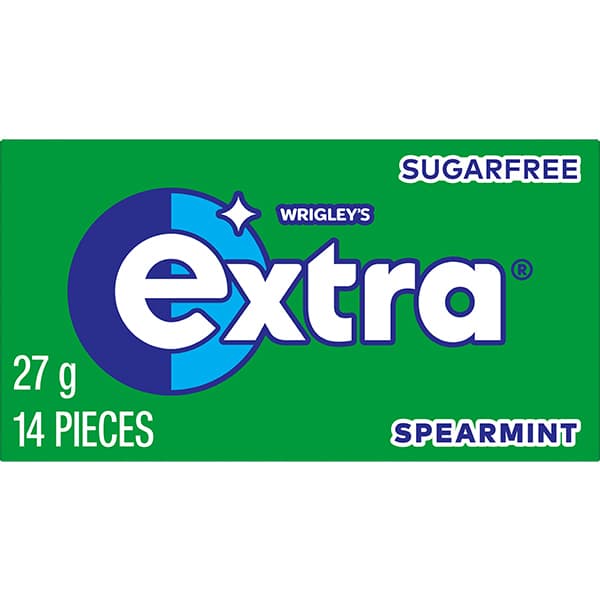 Extra Spearmint Sugar Free Chewing Gum 14 Pieces 27g by Extra White