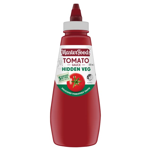 MasterFoods Tomato Sauce With Hidden Veg 500ml