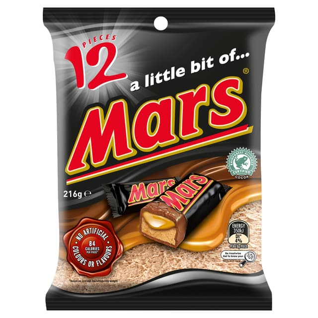 MARS® Chocolate Medium Party Share Bag 12 piece 216g
