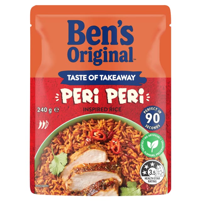 BEN'S ORIGINAL Peri Peri Microwave Rice Pouch 240g