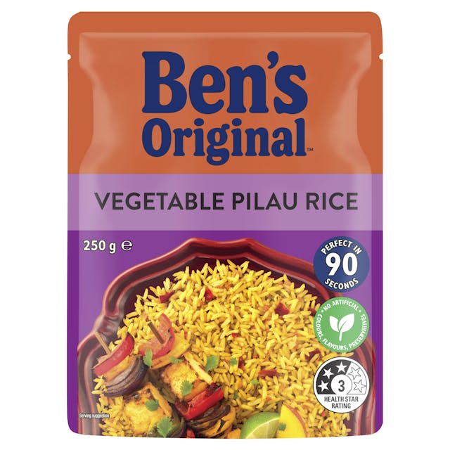 BEN'S ORIGINAL Vegetable Pilau Microwave Rice Pouch 250g