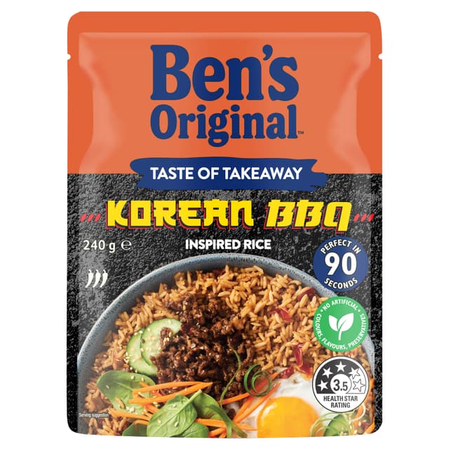 BEN'S ORIGINAL Korean Barbeque Microwave Rice Pouch 240g