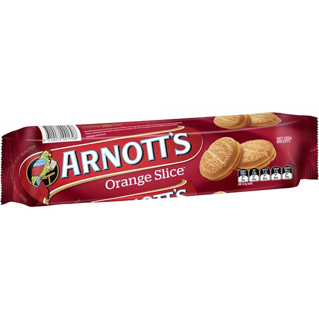 Arnott's Orange Slice Cream Biscuits