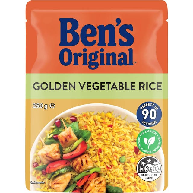 Ben's Original Golden Vegetable Microwave Rice Pouch