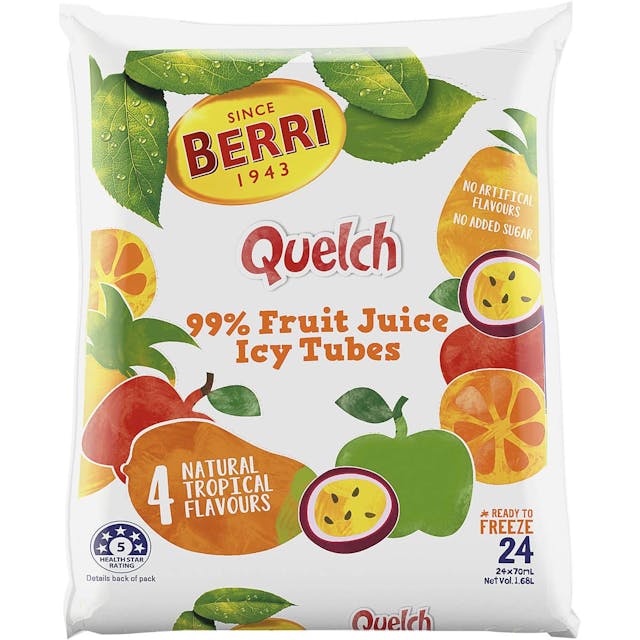 Berri Quelch Fruit Sticks Ice Blocks