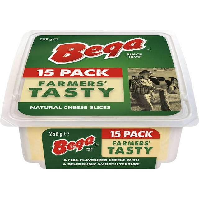 Bega Farmers' Tasty Natural Cheese Slices