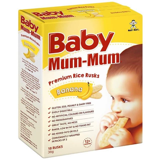 Baby Mum Mum Teething Rusks Banana Rice