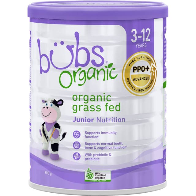Bubs Organic Grass Fed Junior Nutrition 312 Years