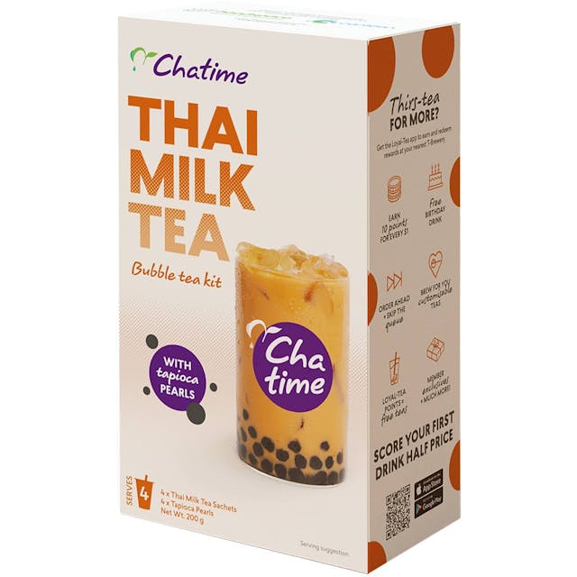 Chatime Thai Milk Tea Bubble Tea Kit With Tapioca Pearls