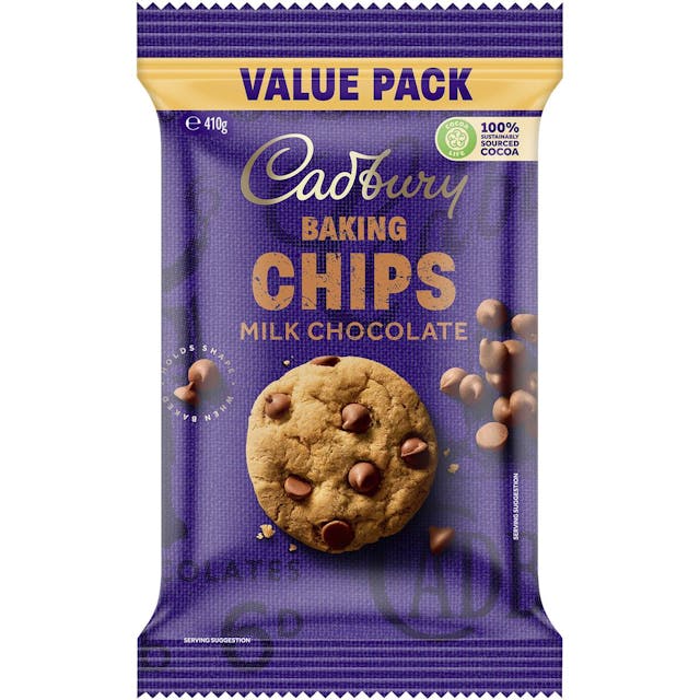 Cadbury Baking Milk Chocolate Chips Value Pack