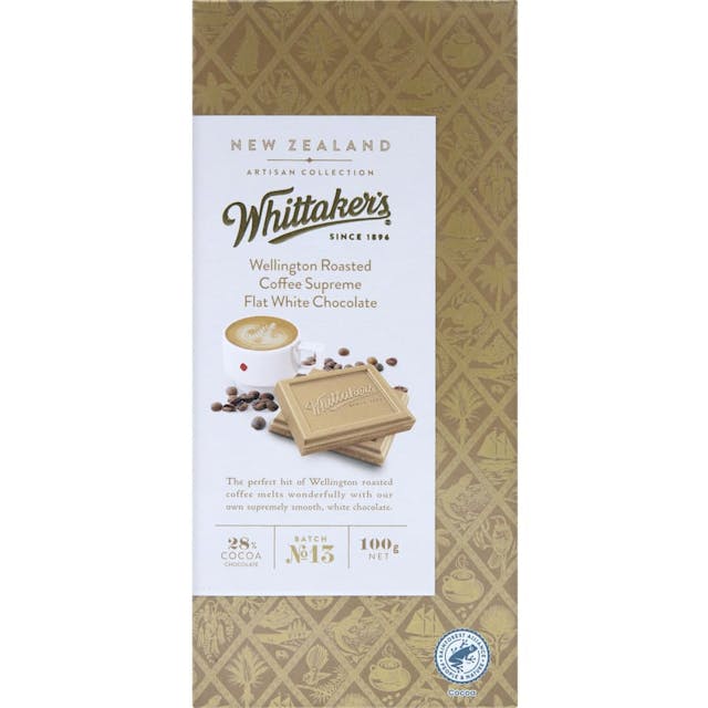 Whittakers Chocolate Block Coffee Supreme Flat White