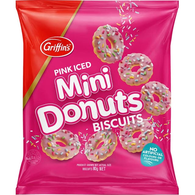Griffins Biscuits Pink Mini Donuts Iced