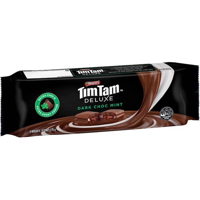 Arnotts Tim Tam Deluxe Chocolate Biscuits Dark Choc Mint
