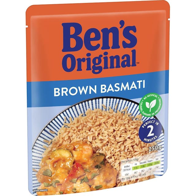 Bens Original Microwave Rice Brown Basmati