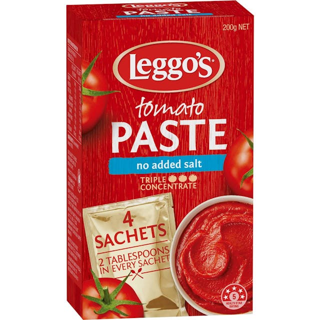 Leggo's No Added Salt Triple Concentrate Tomato Paste Sachets