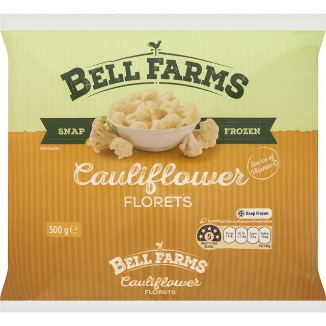 Bell Farms Snap Frozen Cauliflower Florets