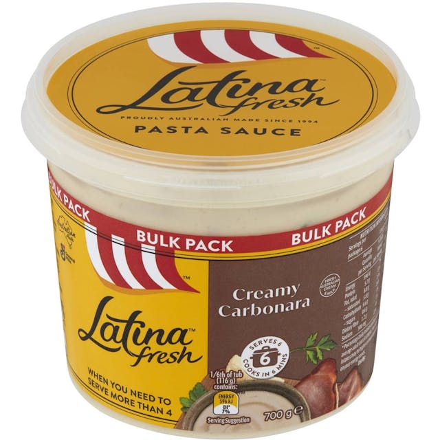 Latina Fresh Creamy Carbonara Pasta Sauce
