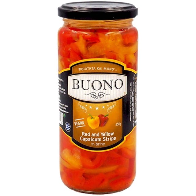 Buono Red And Yellow Capsicum Strips In Brine