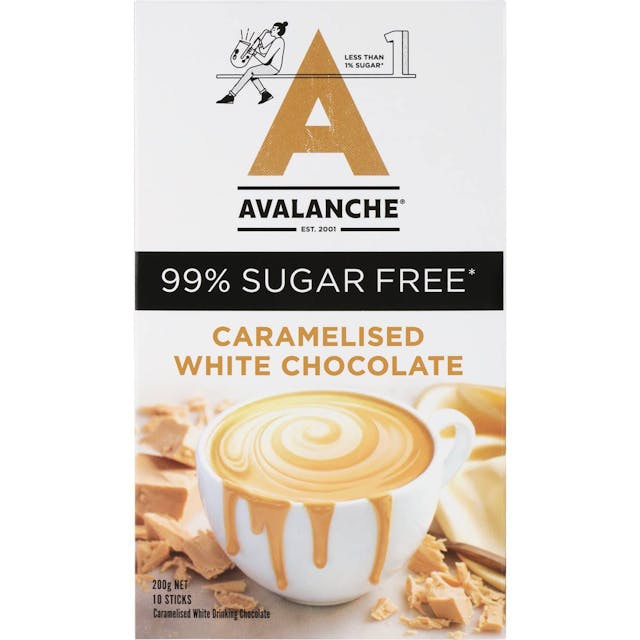 Avalanche 99% Sugar Free Caramelised White Chocolate