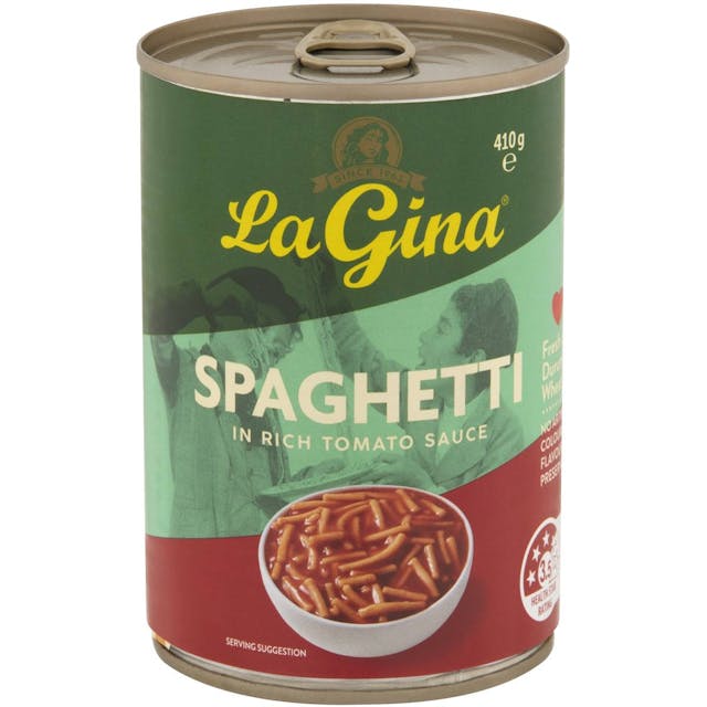 La Gina Spaghetti In Rich Tomato Sauce