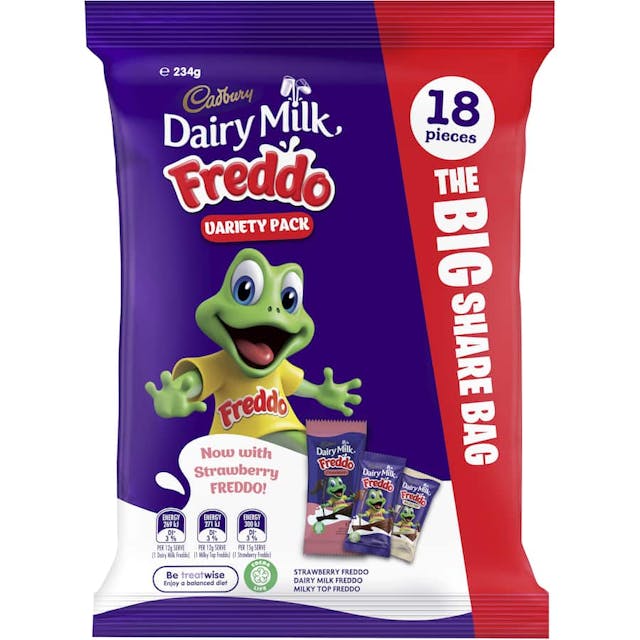 Cadbury Dairy Milk Freddo Individually Wrapped Variety Pack